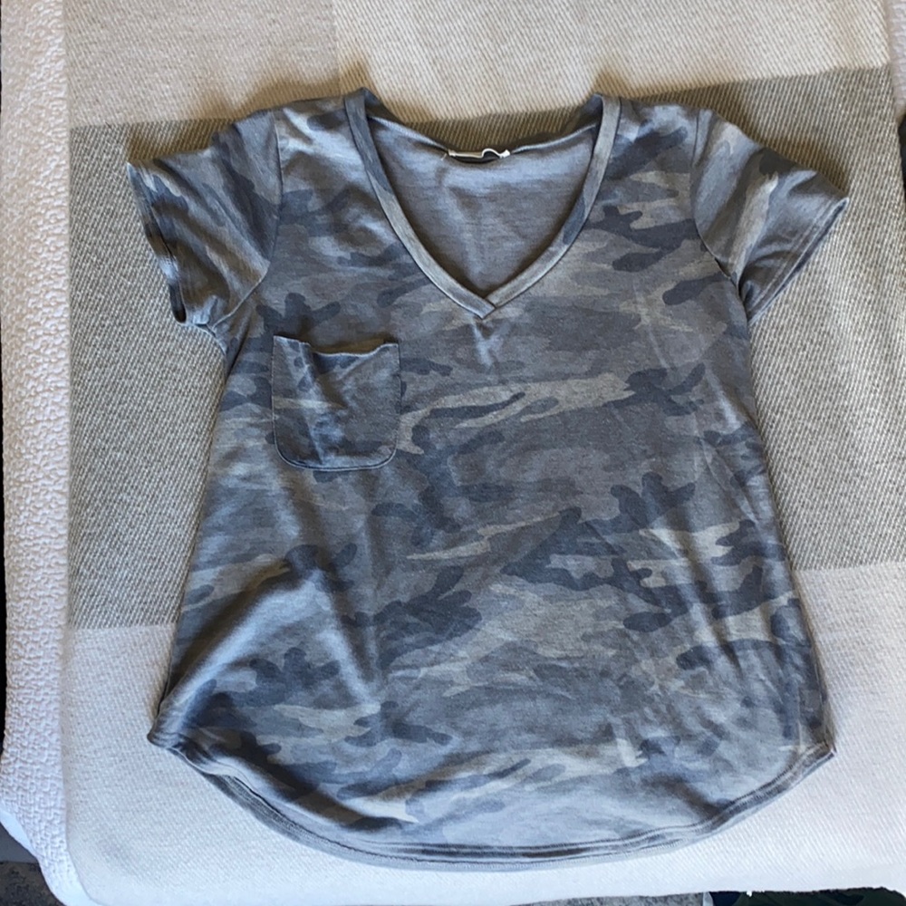 Camo V Neck TShirt